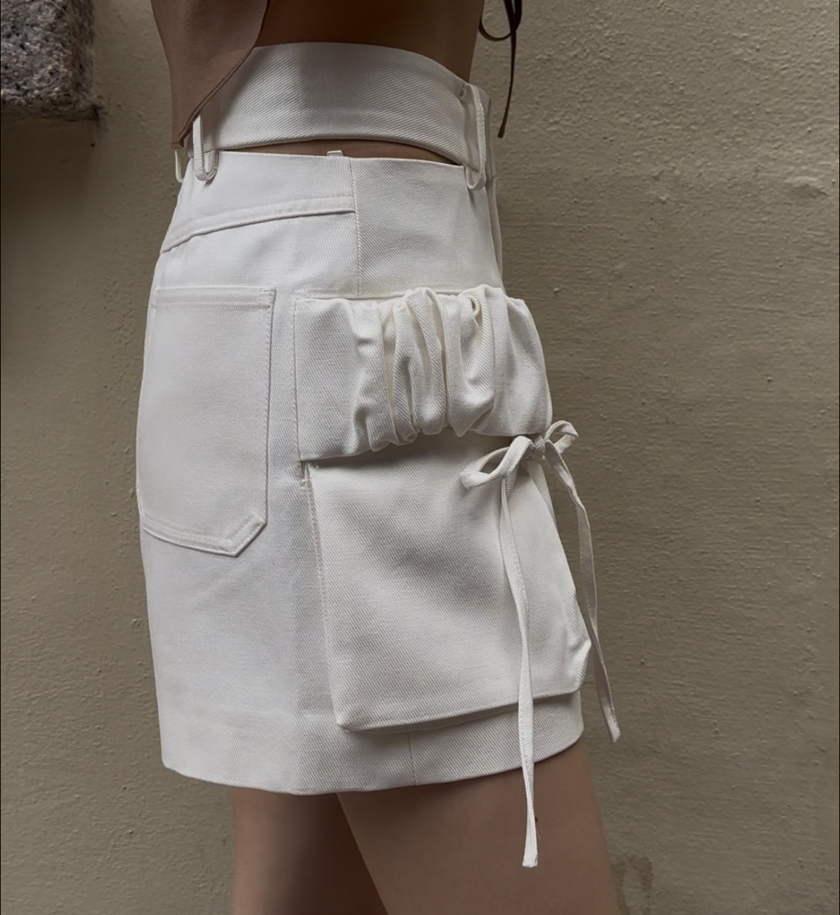 Deconstructed Shorts - White