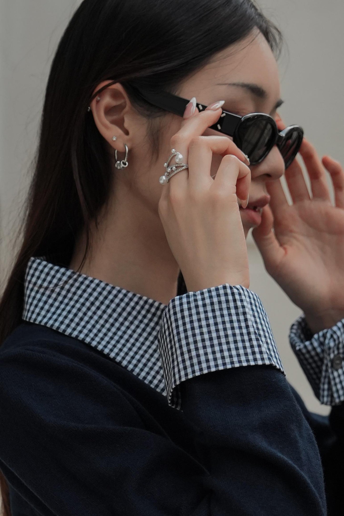 Plaid Wool Layered Shirt