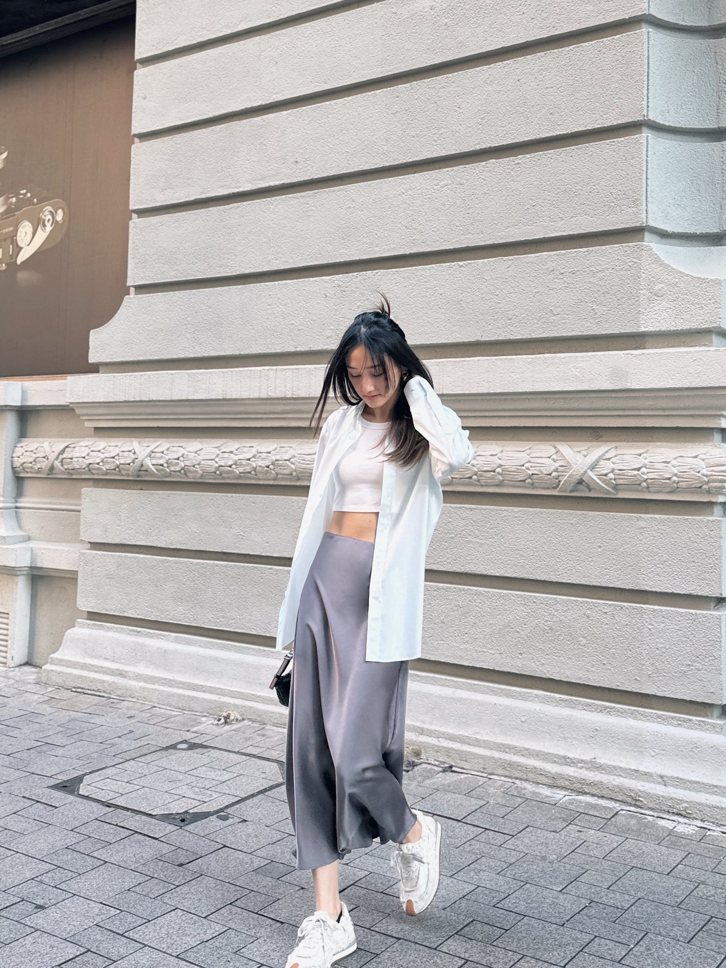 Silver Silk Mermaid Skirt