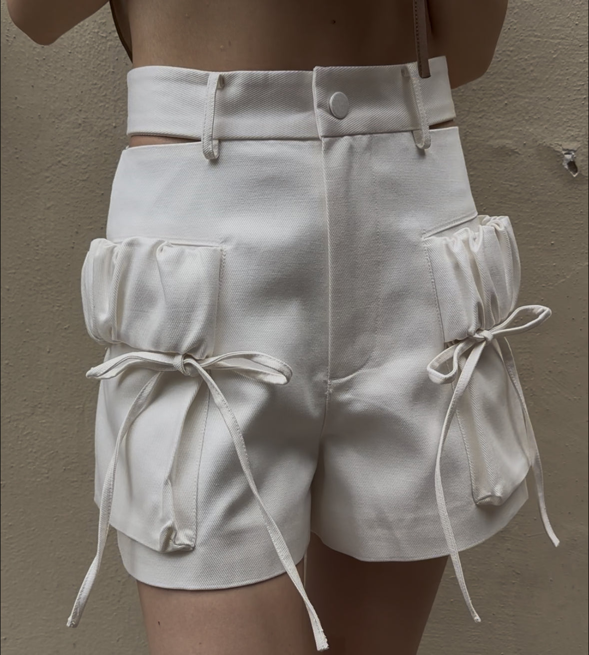 Deconstructed Shorts - White