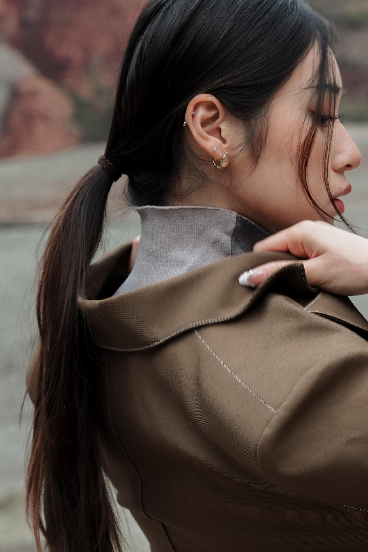 Tailored Khaki Blazer
