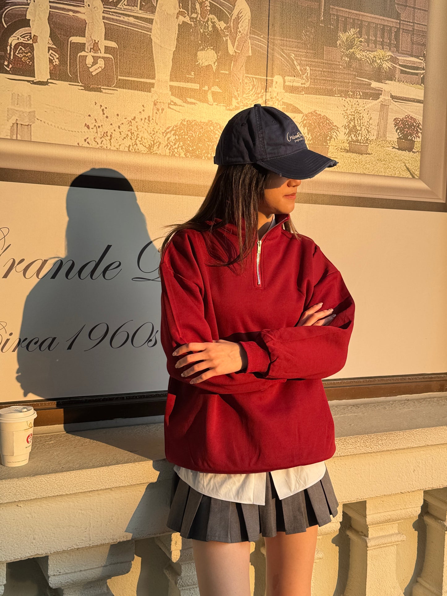 Halfzip Angora Sweatshirt