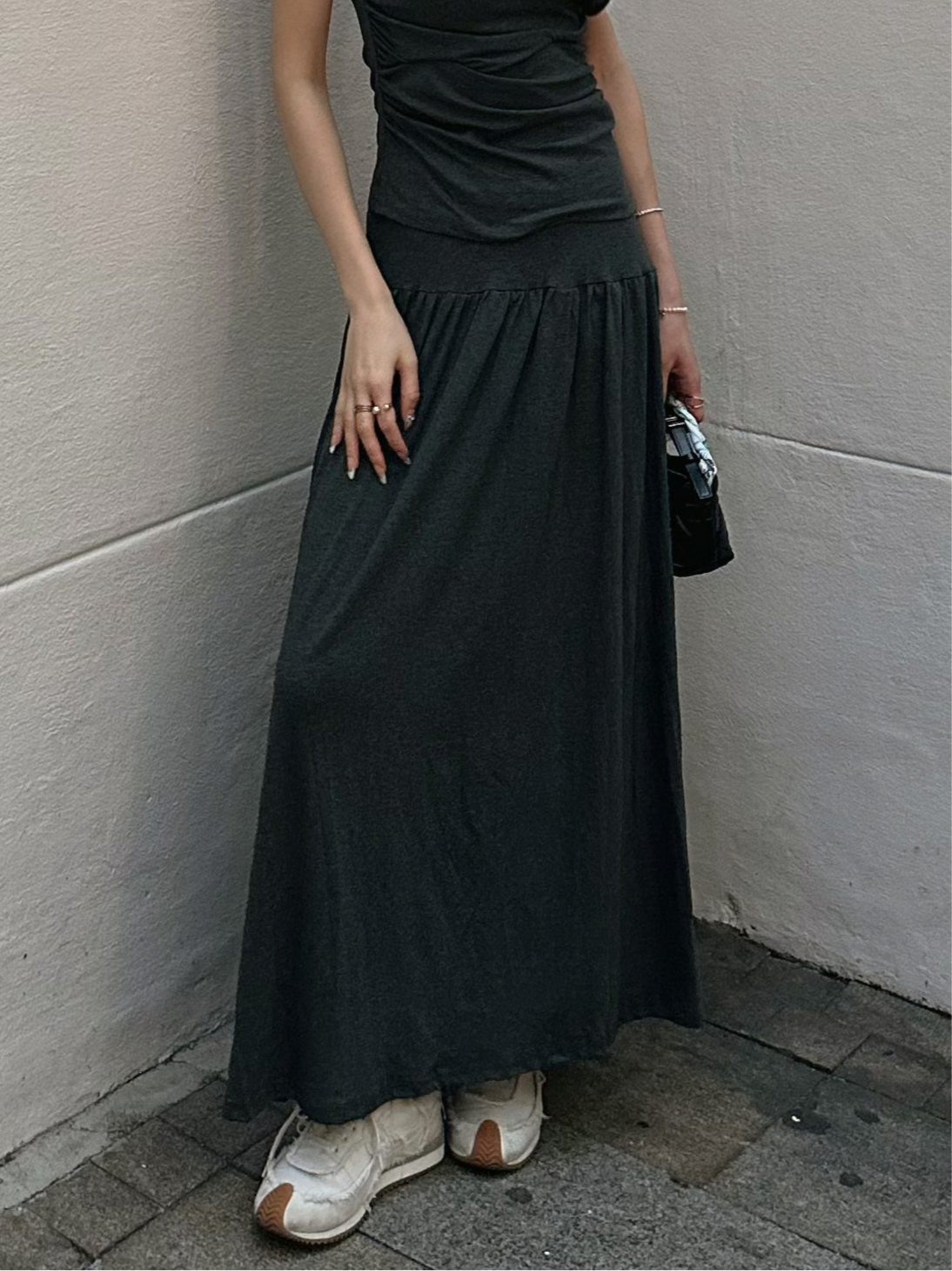 Slash Draped Skirt