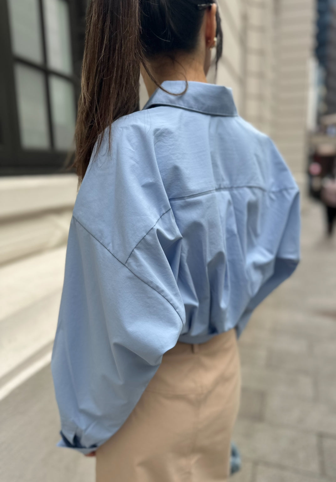 Mock Layered Shirt in Blue