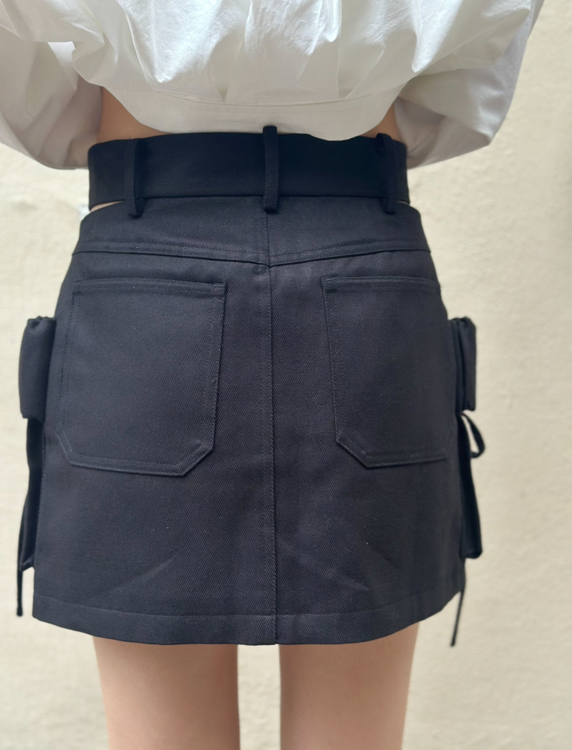 Deconstructed Mini Skirt - Black