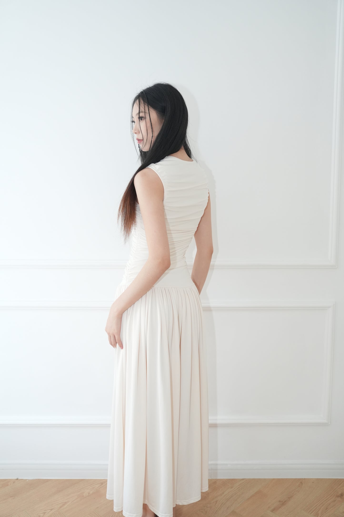 Silour Draped Maxi Dress