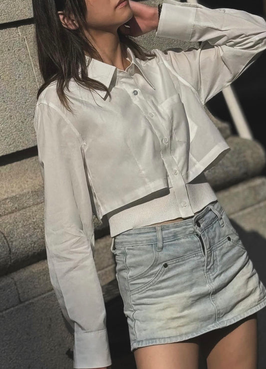 Pre-styled Cropped Shirt