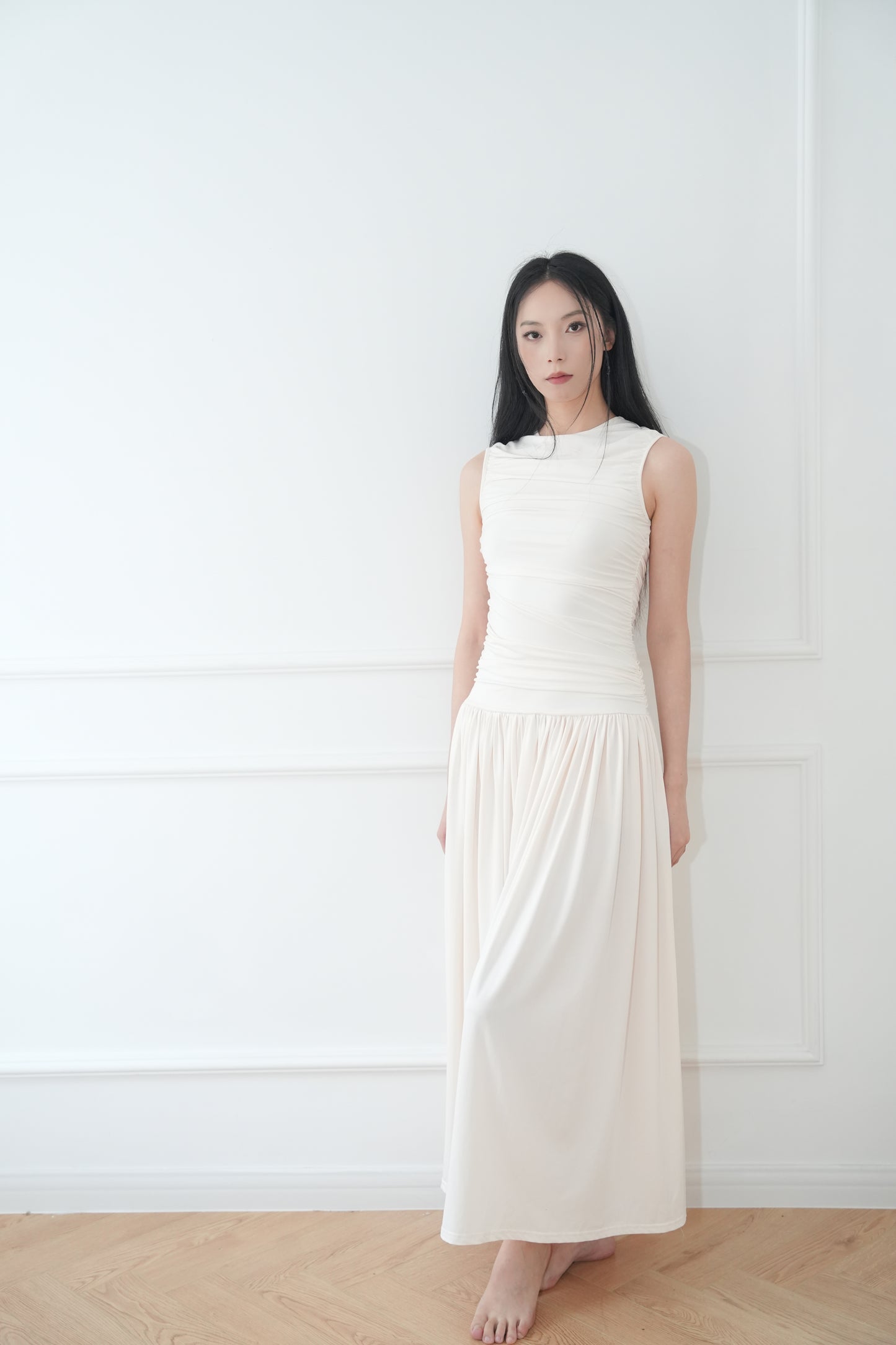 Silour Draped Maxi Dress