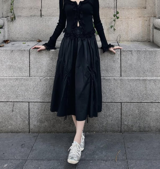 Faux Leather Midi Skirt
