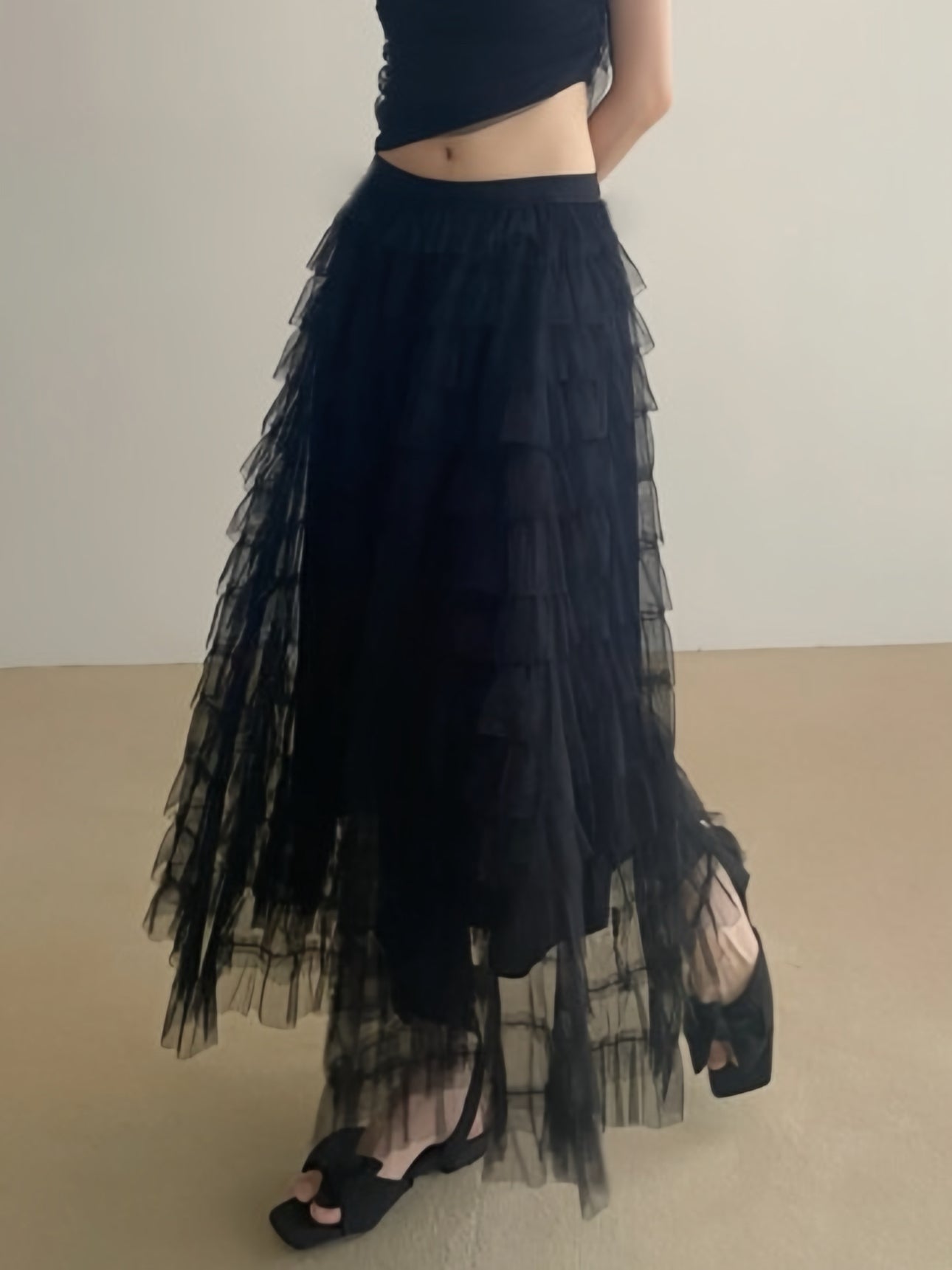 Layered Tulle Maxi Skirt