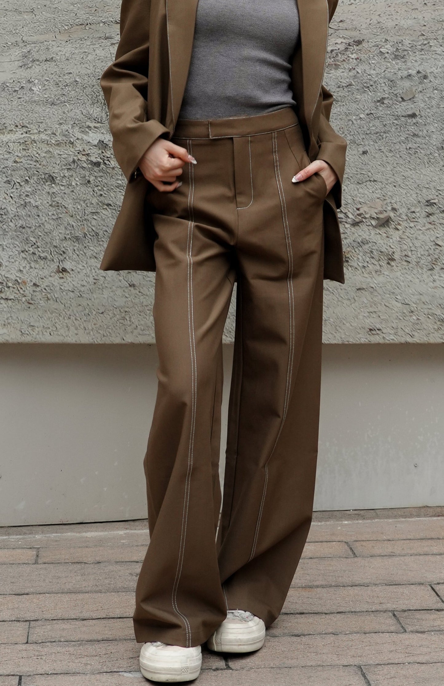 Tailored Khaki Trousers