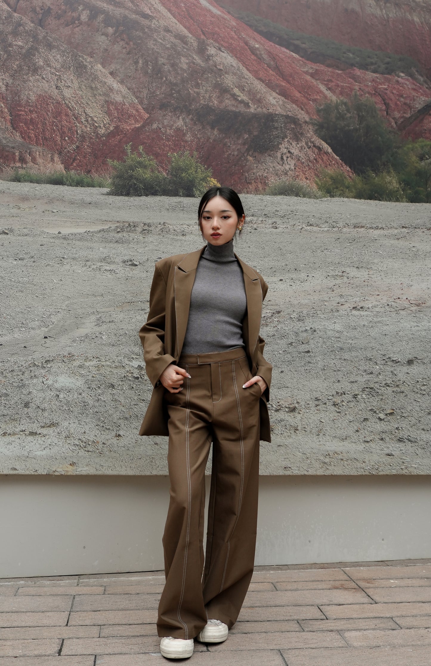 Tailored Khaki Trousers